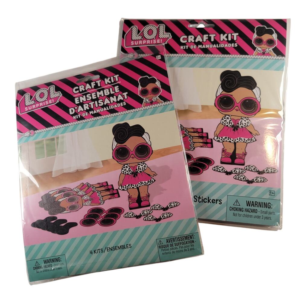 LOL Surprise Craft Kits Set of 8 Girl Party Favor DIY Dress Up Cardboard